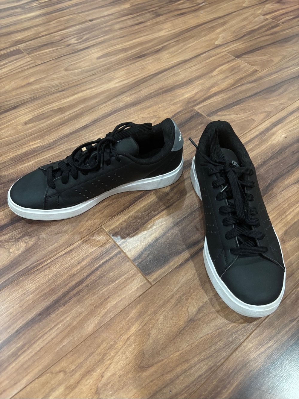 Men’s 8 Stan Smith Adidas Black Grey Sneakers